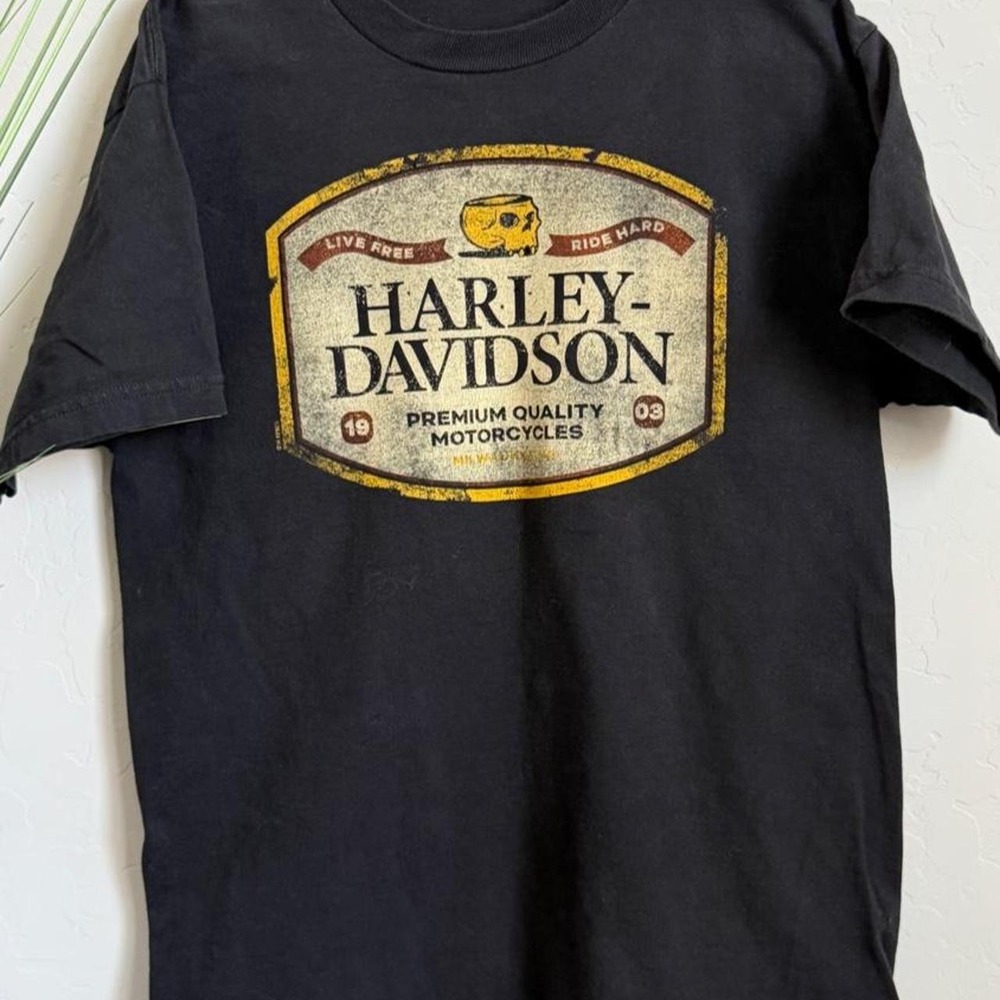 Harley Davidson Premium Quality Motorcycles Visalia CA Graphic Tee Mens M Black